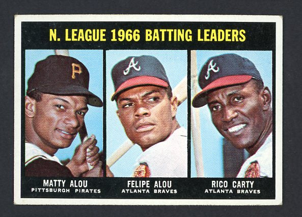 1967 Topps Baseball #240 N.L. Batting Leaders Matty Alou VG-EX 480992