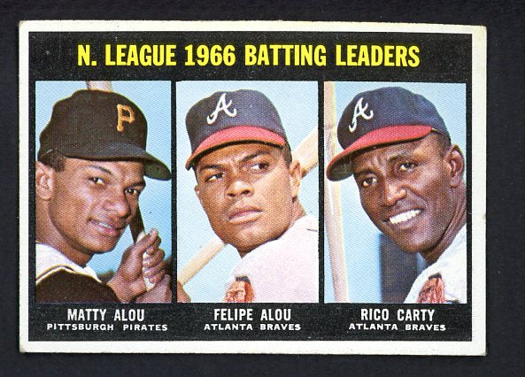 1967 Topps Baseball #240 N.L. Batting Leaders Matty Alou VG-EX 480993