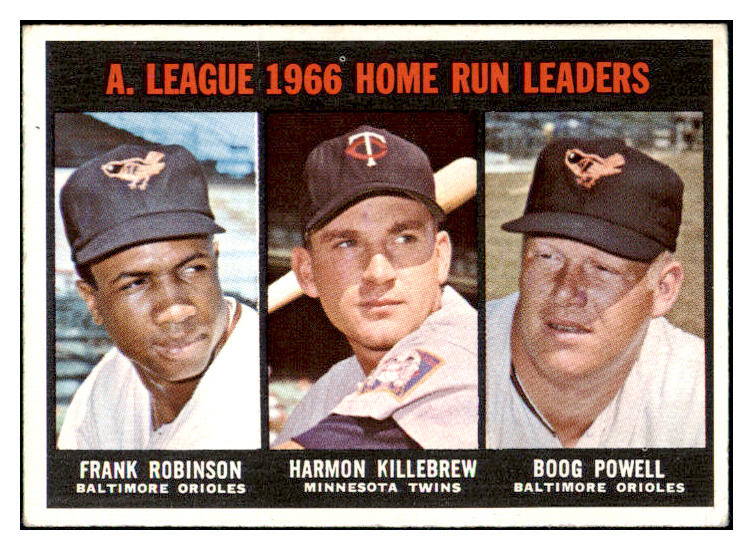 1967 Topps Baseball #243 A.L. Home Run Leaders Robinson VG-EX 481000