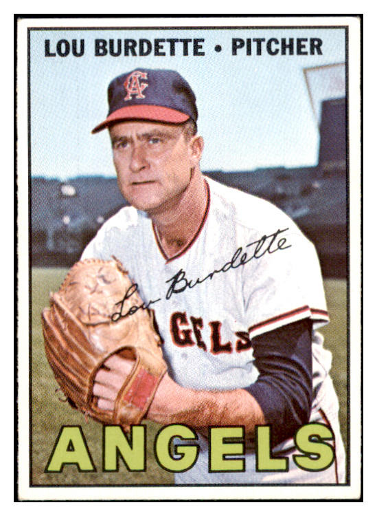 1967 Topps Baseball #265 Lou Burdette Angels EX 481070