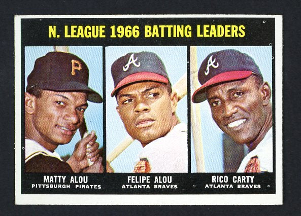 1967 Topps Baseball #240 N.L. Batting Leaders Matty Alou EX 481079