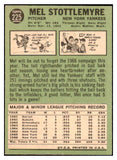 1967 Topps Baseball #225 Mel Stottlemyre Yankees VG-EX 481099