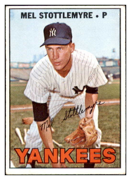 1967 Topps Baseball #225 Mel Stottlemyre Yankees VG-EX 481101