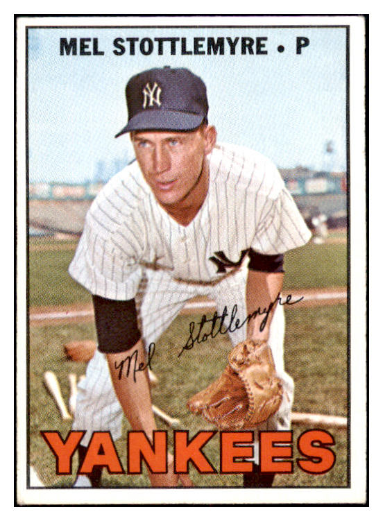 1967 Topps Baseball #225 Mel Stottlemyre Yankees VG-EX 481102
