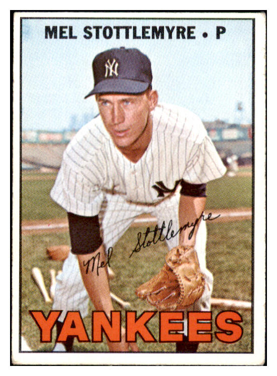 1967 Topps Baseball #225 Mel Stottlemyre Yankees VG-EX 481103