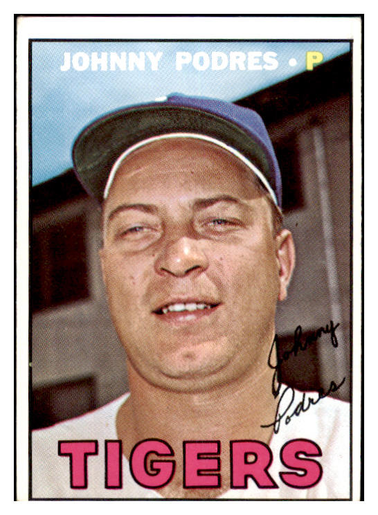 1967 Topps Baseball #284 Johnny Podres Tigers VG-EX 481112