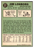 1967 Topps Baseball #371 Jim Lonborg Red Sox VG-EX 481118