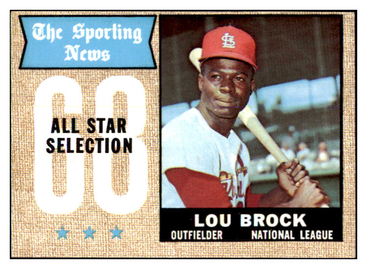 1968 Topps Baseball #372 Lou Brock A.S. Cardinals EX 481168