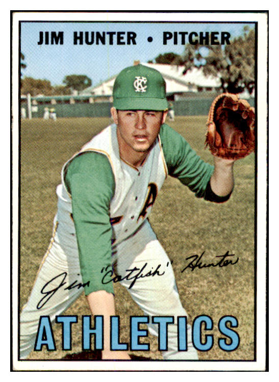 1967 Topps Baseball #369 Catfish Hunter A's EX+/EX-MT
