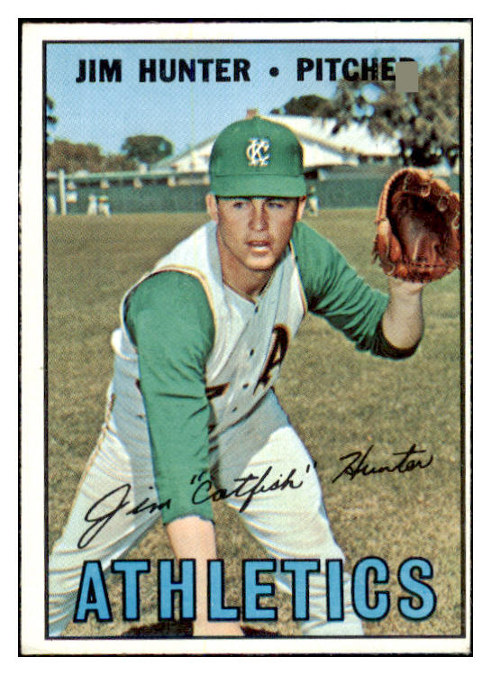 1967 Topps Baseball #369 Catfish Hunter A's VG-EX 481187