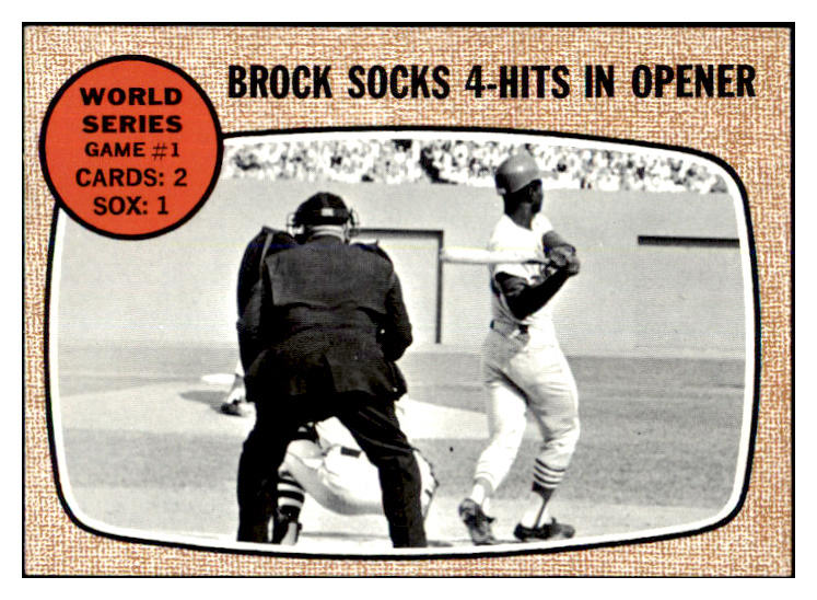 1968 Topps Baseball #151 World Series Game 1 Brock EX 481195