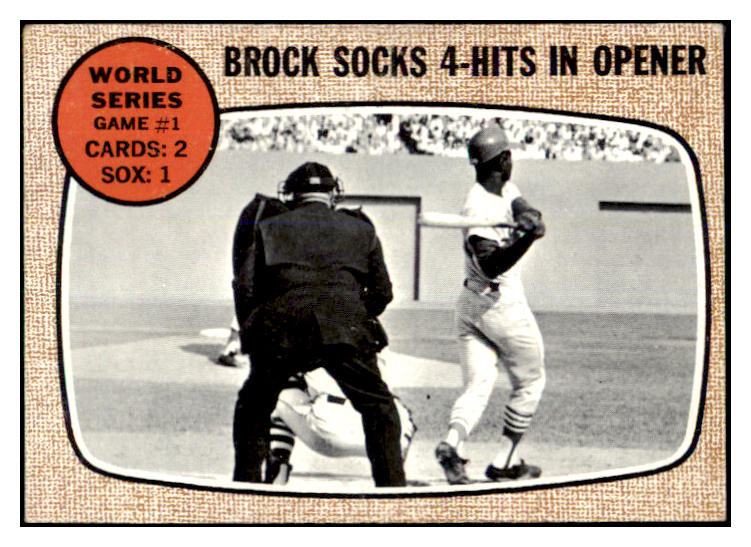 1968 Topps Baseball #151 World Series Game 1 Brock EX 481196