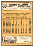 1968 Topps Baseball #220 Harmon Killebrew Twins EX 481204