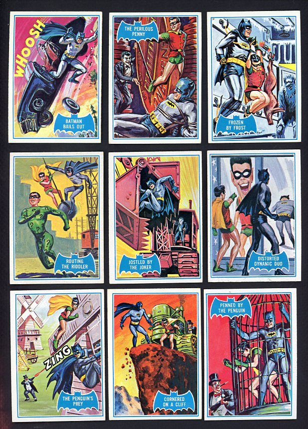 1966 Topps Batman Blue Bat Puzzle Back Complete Set EX 481248