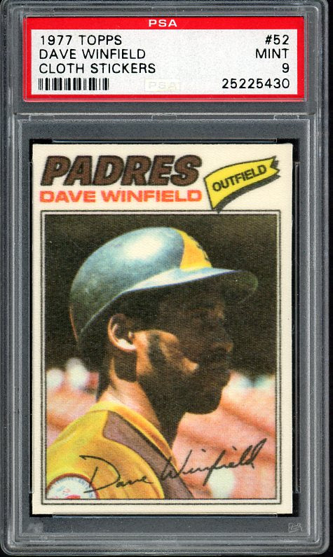 1977 Topps Baseball Cloth Stickers #052 Dave Winfield Padres PSA 9 MINT 481328