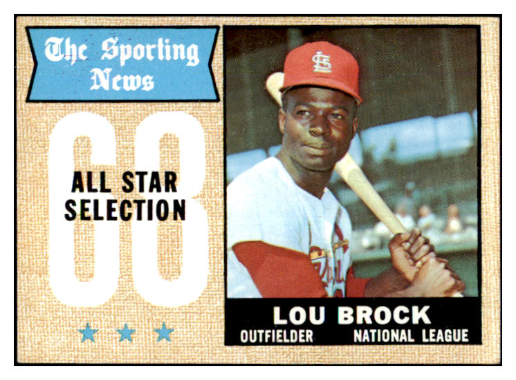1968 Topps Baseball #372 Lou Brock A.S. Cardinals NR-MT 481346