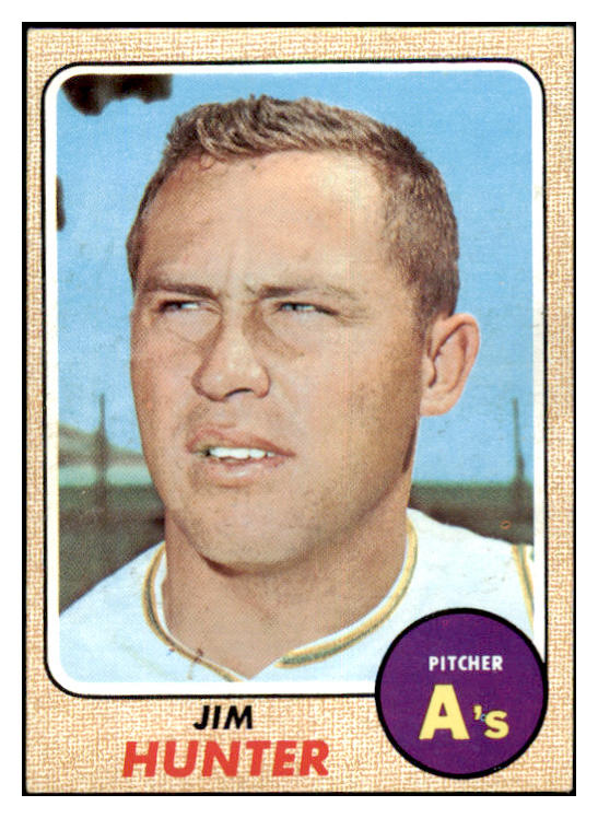 1968 Topps Baseball #385 Catfish Hunter A's NR-MT 481377
