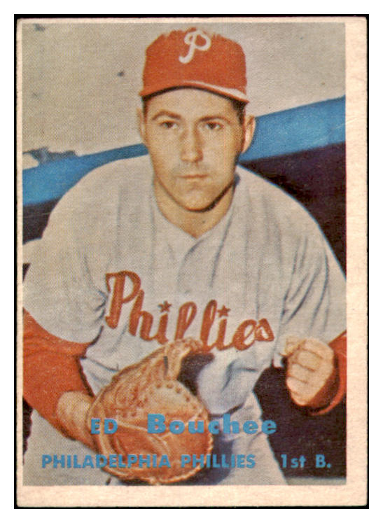 1957 Topps Baseball #314 Ed Bouchee Phillies VG-EX 481489