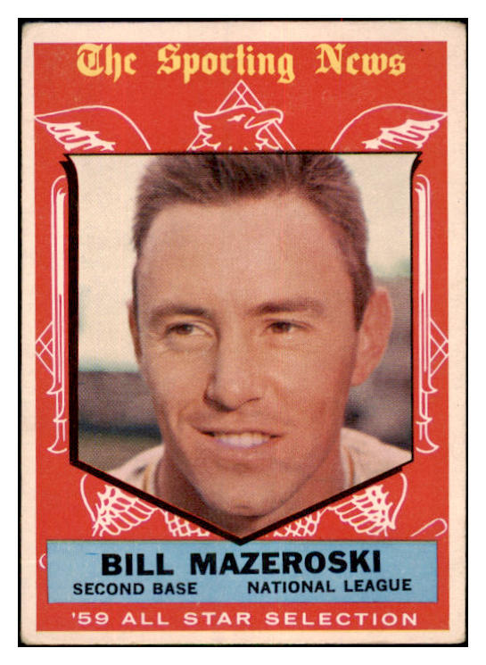 1959 Topps Baseball #555 Bill Mazeroski A.S. Pirates VG-EX 481494