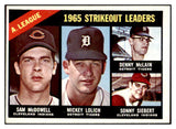 1966 Topps Baseball #226 A.L. Strike Out Leaders McDowell EX-MT 481532