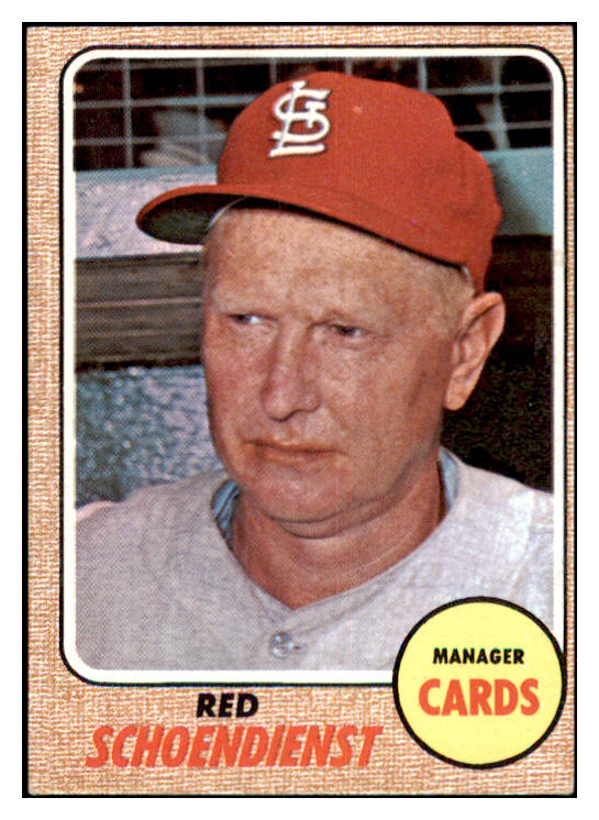 1968 Topps Baseball #294 Red Schoendienst Cardinals EX 481593