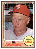 1968 Topps Baseball #294 Red Schoendienst Cardinals EX 481593