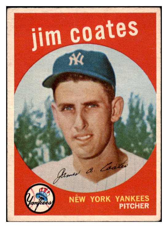 1959 Topps Baseball #525 Jim Coates Yankees VG-EX 481605