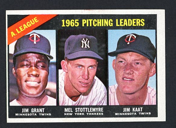 1966 Topps Baseball #224 A.L. Win Leaders Jim Kaat EX-MT 481639