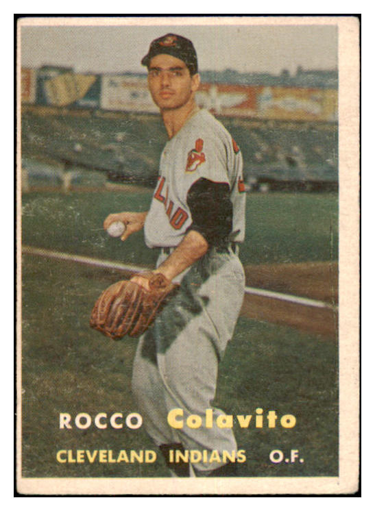 1957 Topps Baseball #212 Rocky Colavito Indians VG 481651
