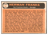 1966 Topps Baseball #537 Herman Franks Giants EX-MT 481682