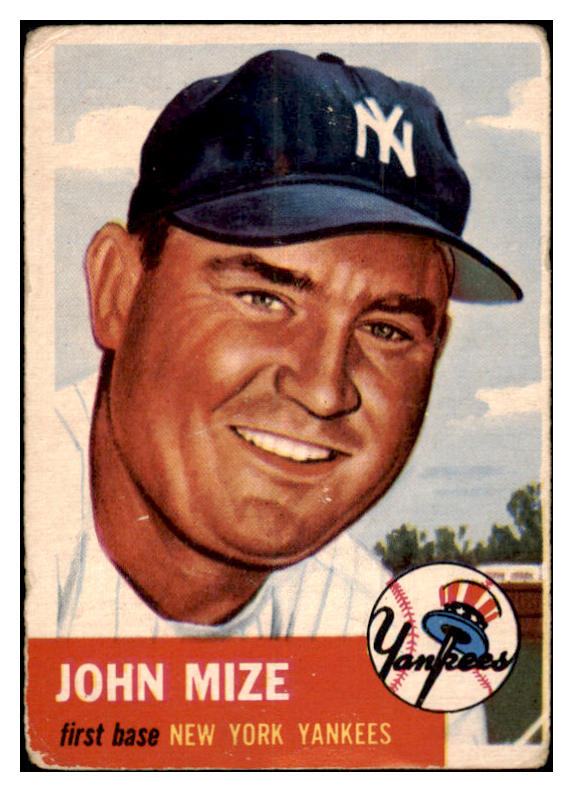 1953 Topps Baseball #077 Johnny Mize Yankees Good 481761