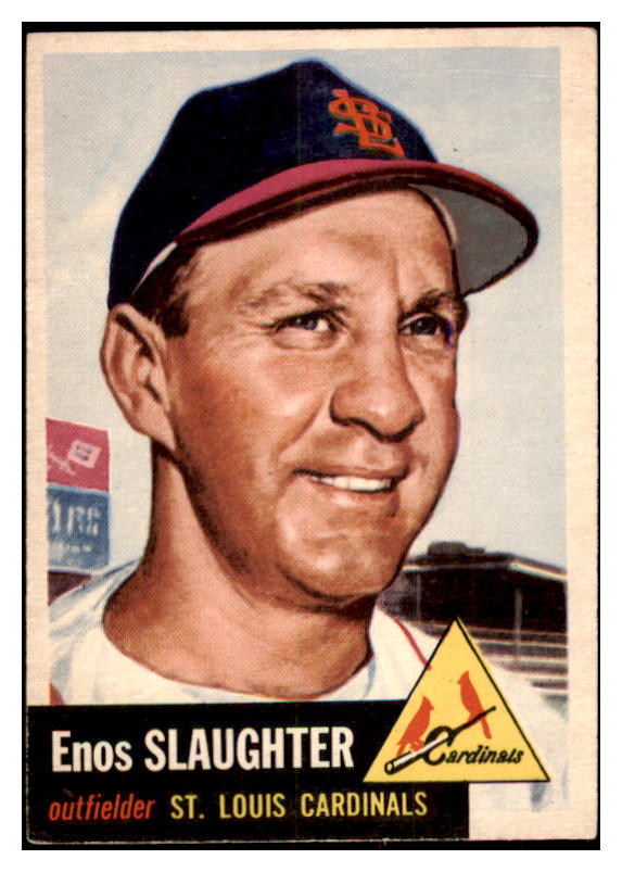 1953 Topps Baseball #041 Enos Slaughter Cardinals VG 481762
