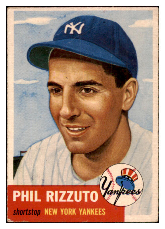 1953 Topps Baseball #114 Phil Rizzuto Yankees VG 481765