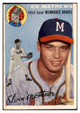 1954 Topps Baseball #030 Eddie Mathews Braves EX-MT 481780