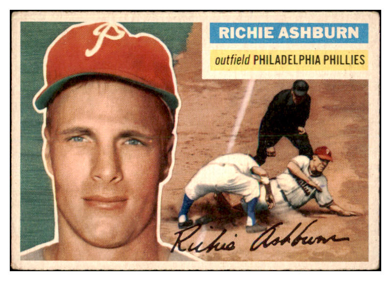 1956 Topps Baseball #120 Richie Ashburn Phillies VG-EX Gray 481786