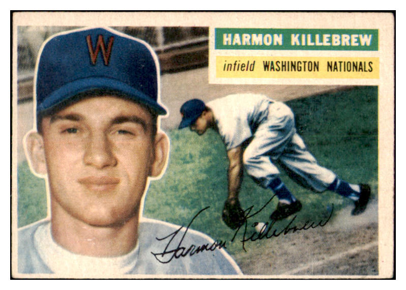 1956 Topps Baseball #164 Harmon Killebrew Senators VG-EX Gray 481794