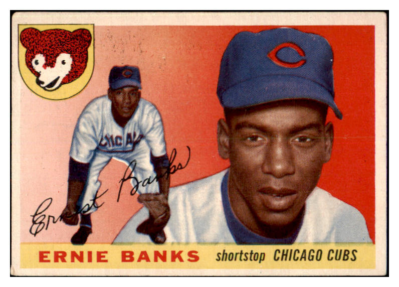 1955 Topps Baseball #028 Ernie Banks Cubs VG-EX 481799