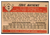 1953 Bowman Color Baseball #097 Eddie Mathews Braves Good 481833