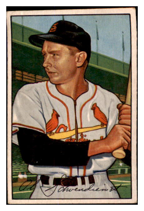 1952 Bowman Baseball #030 Red Schoendienst Cardinals EX 481897