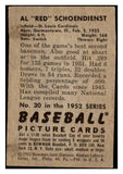 1952 Bowman Baseball #030 Red Schoendienst Cardinals EX 481897