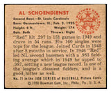 1950 Bowman Baseball #071 Red Schoendienst Cardinals VG-EX 481907