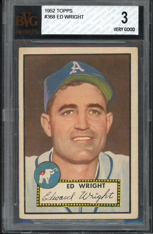 1952 Topps Baseball #368 Ed Wright A's BVG 3 VG 482052