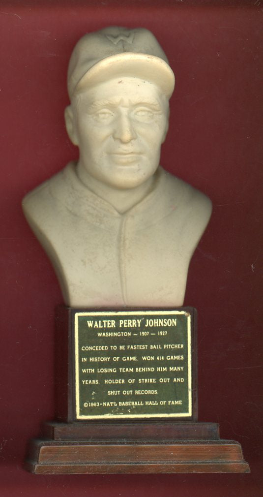 1963 Hall Of Fame Busts Walter Johnson Senators EX-MT 482069