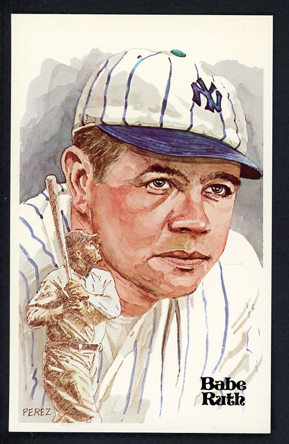 1980 Perez Steele Postcard Babe Ruth Yankees EX-MT 482082