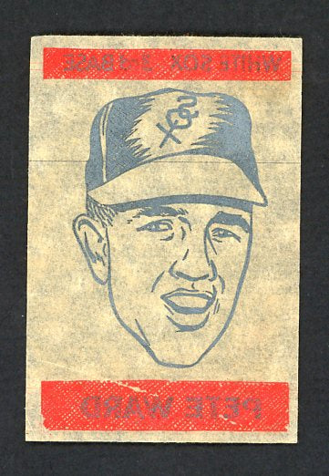 1965 Topps Baseball Transfer Pete Ward White Sox VG-EX 482173