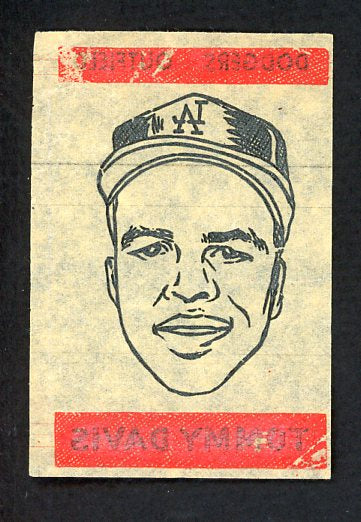 1965 Topps Baseball Transfer Tommy Davis Dodgers VG-EX 482187