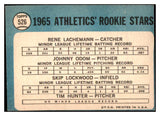 1965 Topps Baseball #526 Catfish Hunter A's EX 482202