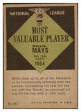 1961 Topps Baseball #482 Willie Mays MVP Giants EX-MT 482231