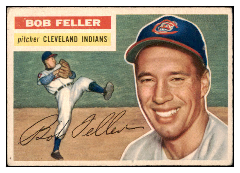 1956 Topps Baseball #200 Bob Feller Indians EX 482255