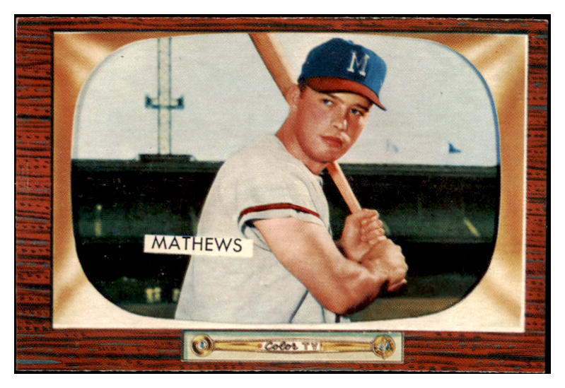 1955 Bowman Baseball #103 Eddie Mathews Braves NR-MT 482267